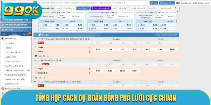 Tổng hợp cách dự đoán bóng phá lưới cực chuẩn