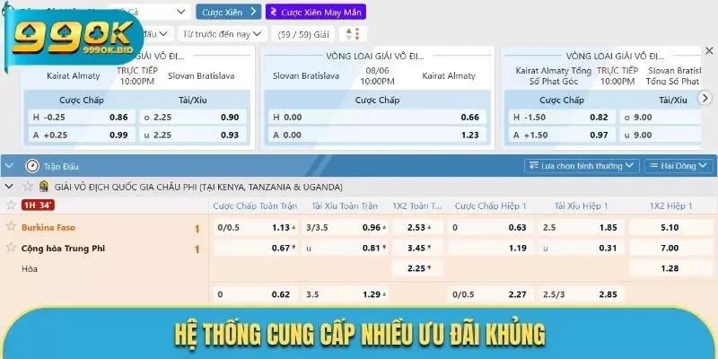 Nhiều ưu đãi khủng cho người chơi lựa chọn